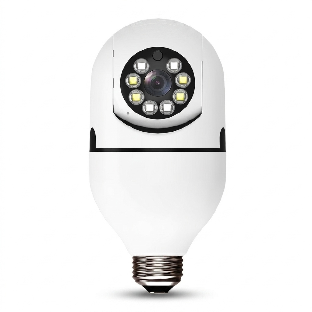 دوربین بیسیم مداربسته تحت شبکه مدل v380 با کیفیت Full HD 1080، لنز 2 مگاپیکسل، چرخش 360 درجه افقی و 90 درجه عمودی، دید در شب تا 20 متر، اتصال Wi-Fi، نصب روی دیوار و سقف، مناسب فضای باز و بسته