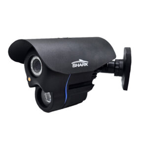 دوربین مداربسته آنالوگ بولت شارک مدل SH-880 با کیفیت تصویر 600TVL، لنز 4 میلی‌متری، دید در شب 20 متر با پاور ال‌ای‌دی، پایه سرخود و ضدآب، اتصال باسیم BNC و مناسب فضای بیرونی